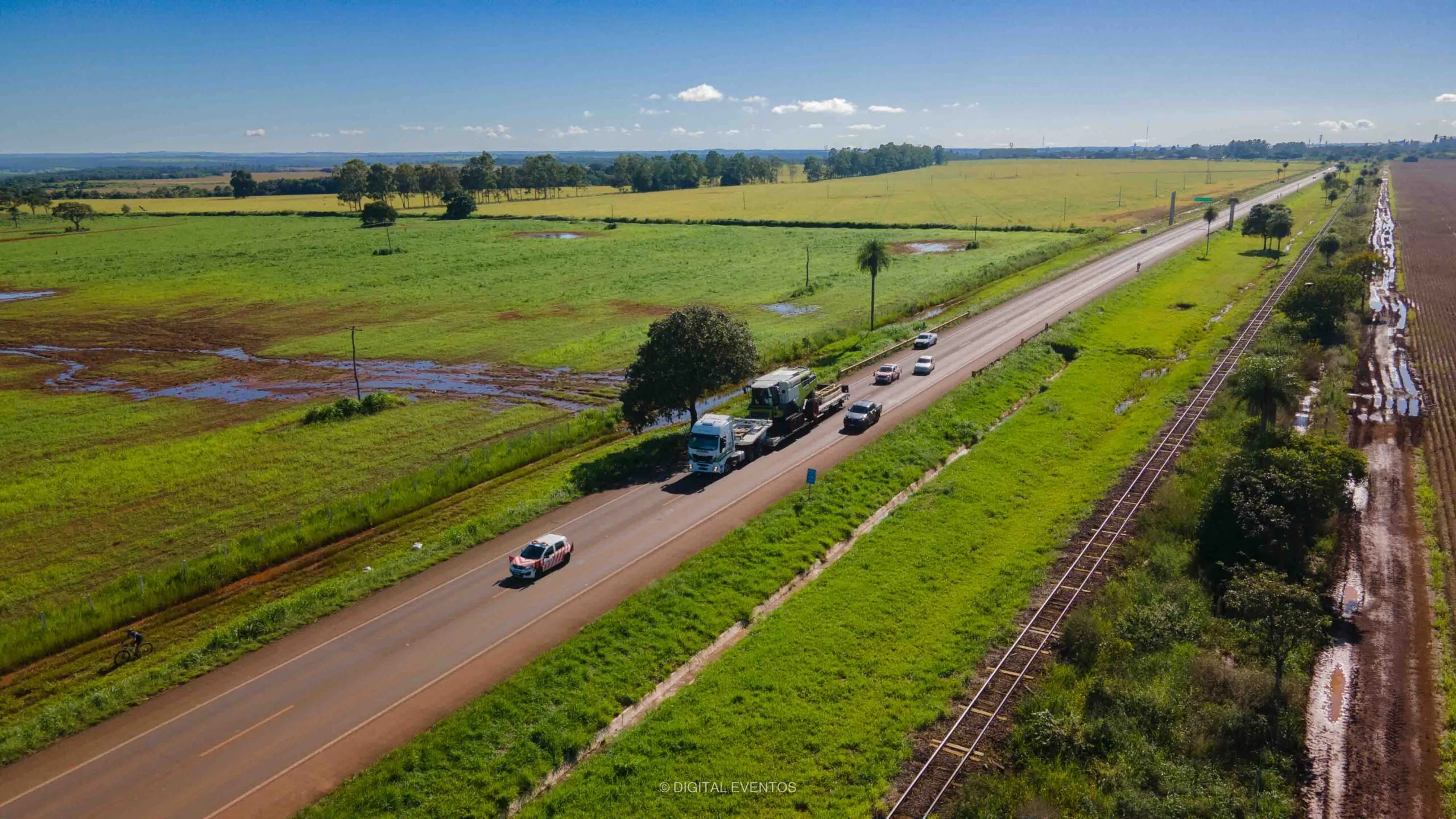 Imagem aérea de fazenda com drone para agronegócio em MS