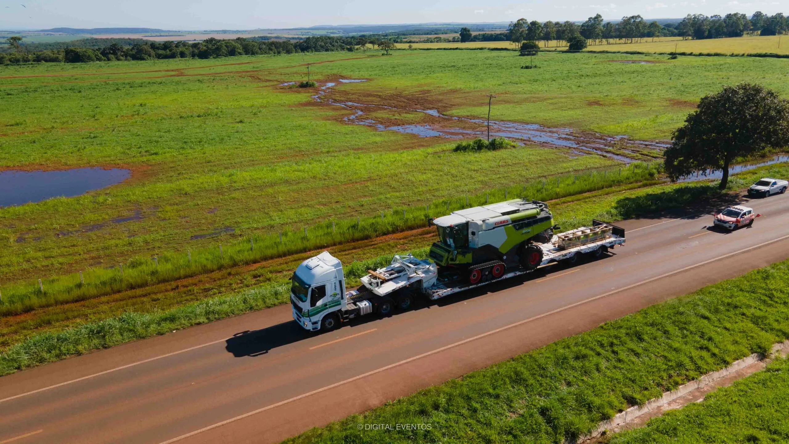 Imagem aérea de propriedade rural com drone