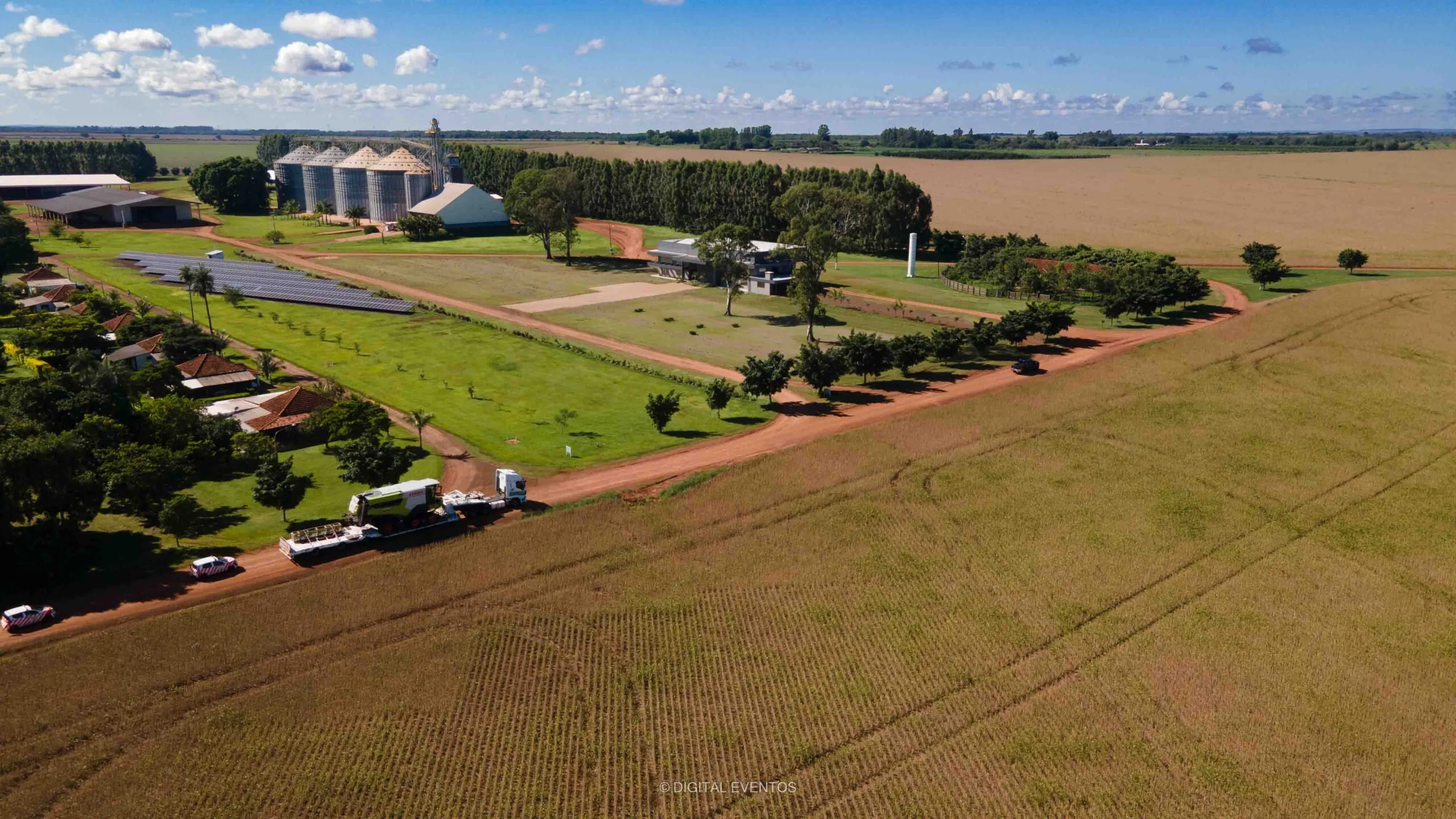 Foto aérea com drone para evento e estrutura externa