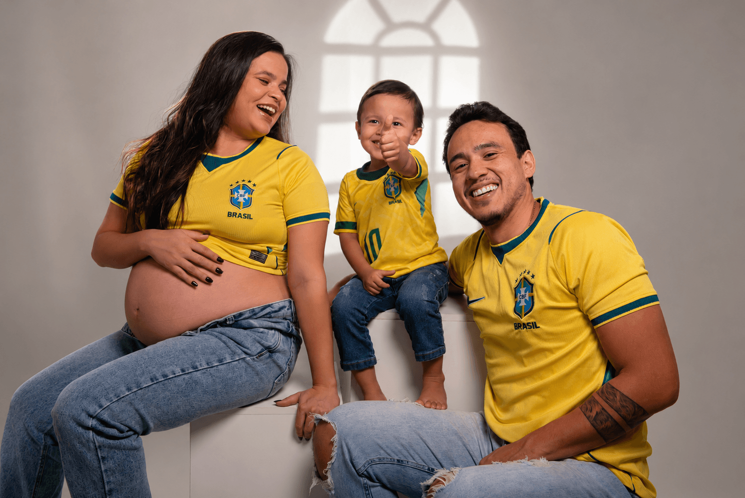 Ensaio gestante tema Copa do Brasil - Digital Eventos