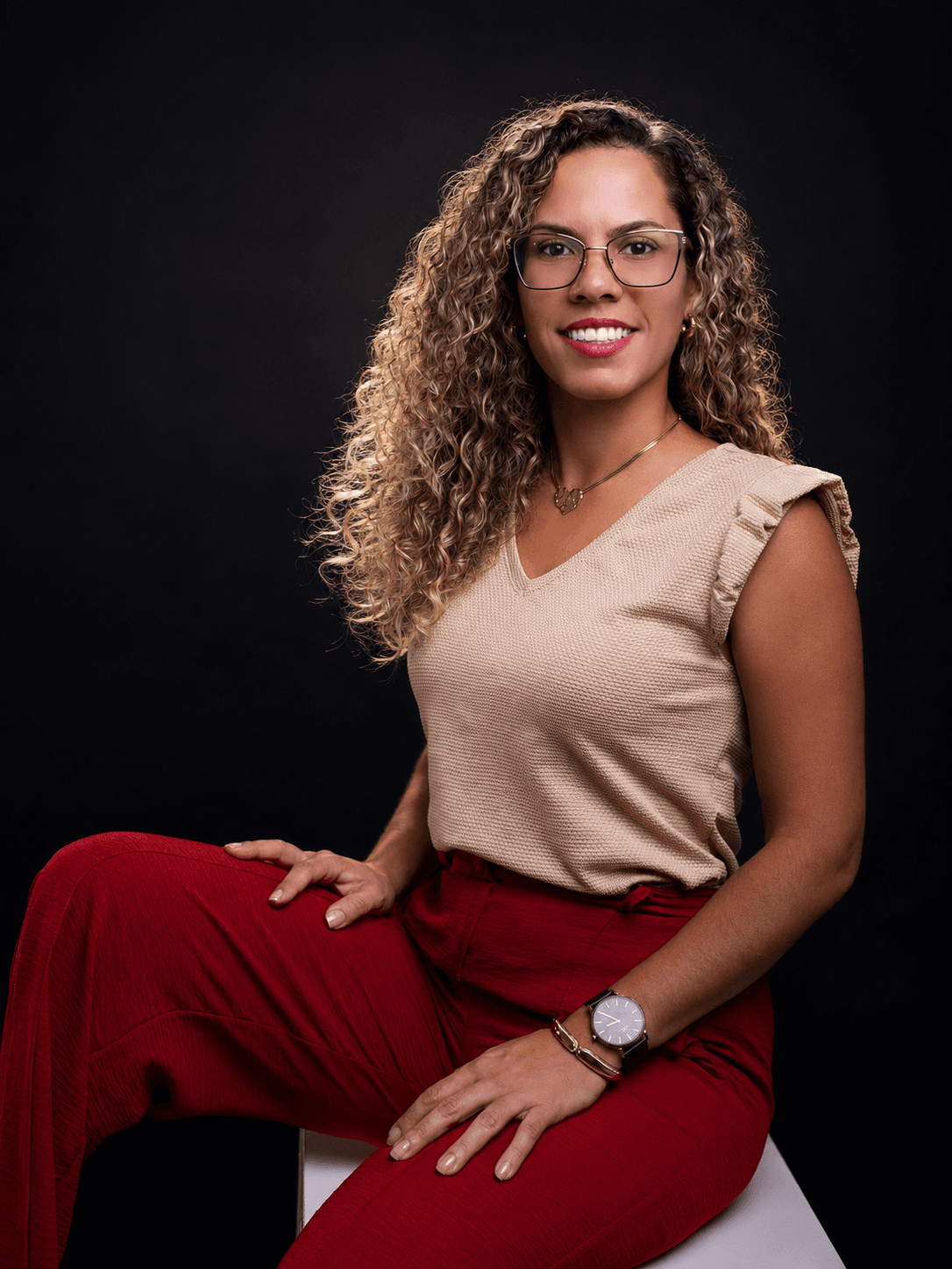 Retrato executivo em estúdio profissional